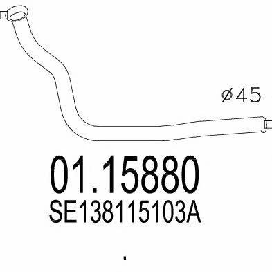 Mts 01.15880 Exhaust pipe 0115880