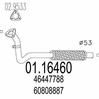 Mts 01.16460 Exhaust pipe 0116460