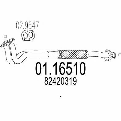 Mts 01.16510 Exhaust pipe 0116510