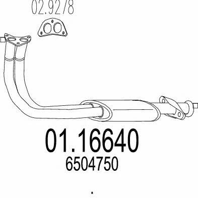 Mts 01.16640 Exhaust pipe 0116640