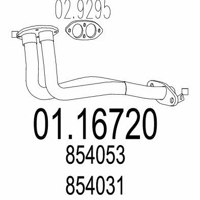 Mts 01.16720 Exhaust pipe 0116720
