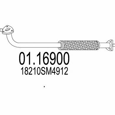 Mts 01.16900 Exhaust pipe 0116900