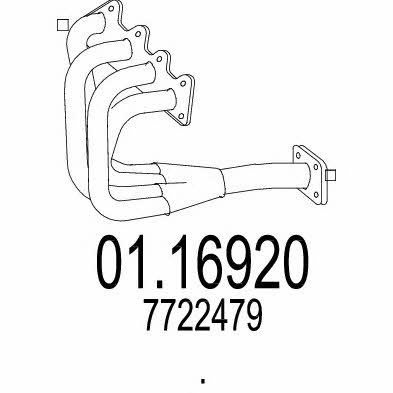 Mts 01.16920 Exhaust pipe 0116920