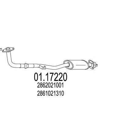 Mts 01.17220 Exhaust pipe 0117220