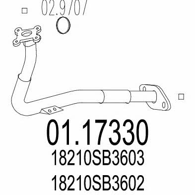Mts 01.17330 Exhaust pipe 0117330