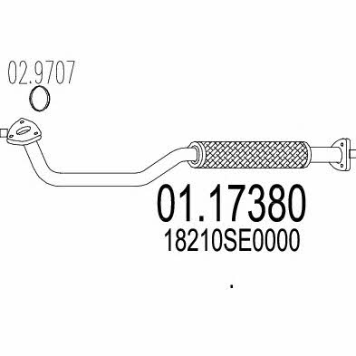 Mts 01.17380 Exhaust pipe 0117380