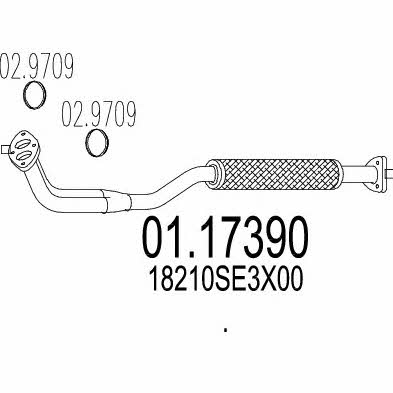 Mts 01.17390 Exhaust pipe 0117390
