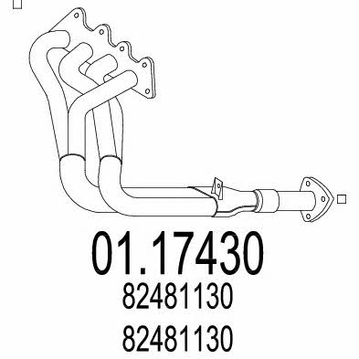 Mts 01.17430 Exhaust pipe 0117430