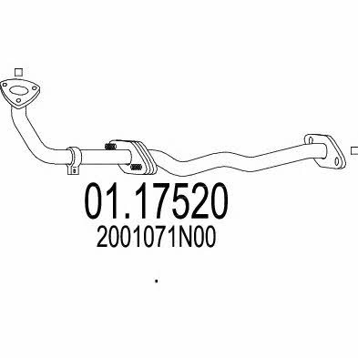 Mts 01.17520 Exhaust pipe 0117520
