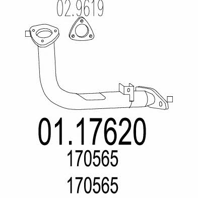 Mts 01.17620 Exhaust pipe 0117620