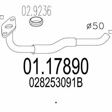 Mts 01.17890 Exhaust pipe 0117890