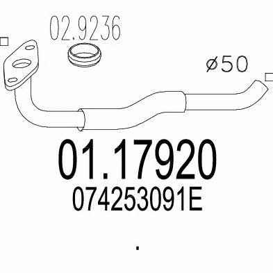 Mts 01.17920 Exhaust pipe 0117920