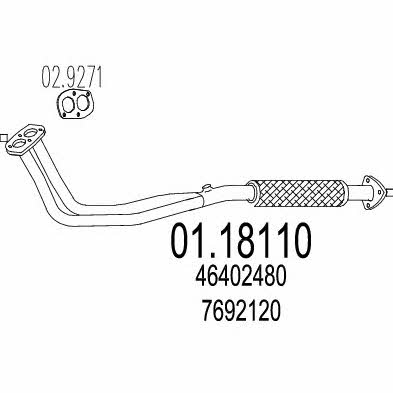 Mts 01.18110 Exhaust pipe 0118110