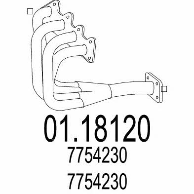 Mts 01.18120 Exhaust pipe 0118120