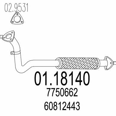 Mts 01.18140 Exhaust pipe 0118140