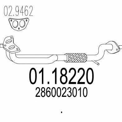 Mts 01.18220 Exhaust pipe 0118220