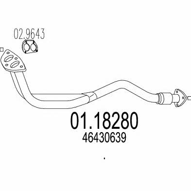 Mts 01.18280 Exhaust pipe 0118280