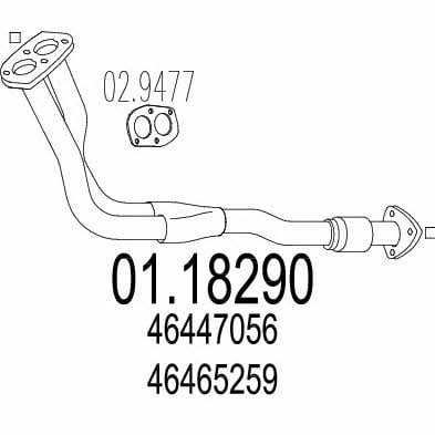 Mts 01.18290 Exhaust pipe 0118290