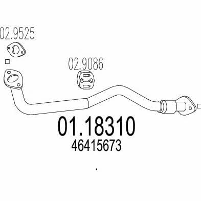 Mts 01.18310 Exhaust pipe 0118310