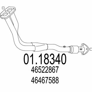 Mts 01.18340 Exhaust pipe 0118340