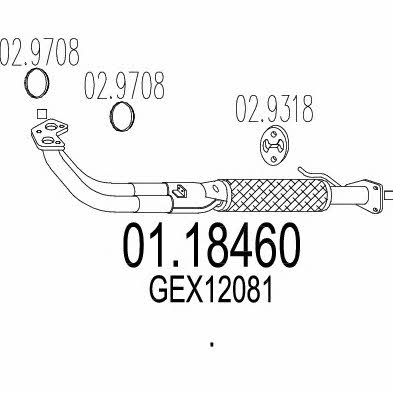 Mts 01.18460 Exhaust pipe 0118460