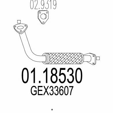 Mts 01.18530 Exhaust pipe 0118530