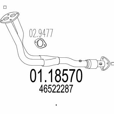 Mts 01.18570 Exhaust pipe 0118570