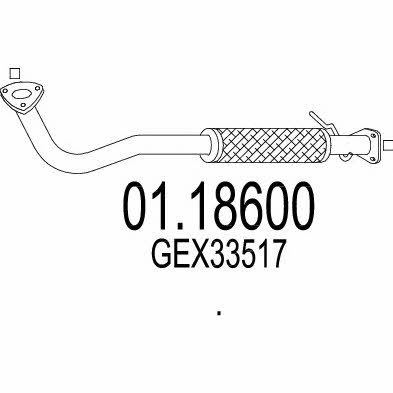 Mts 01.18600 Exhaust pipe 0118600