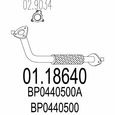 Mts 01.18640 Exhaust pipe 0118640