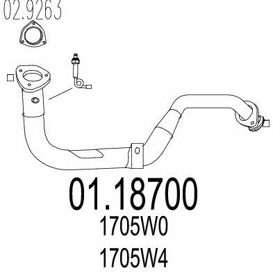 Mts 01.18700 Exhaust pipe 0118700