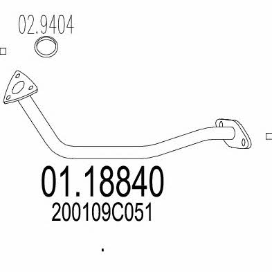 Mts 01.18840 Exhaust pipe 0118840