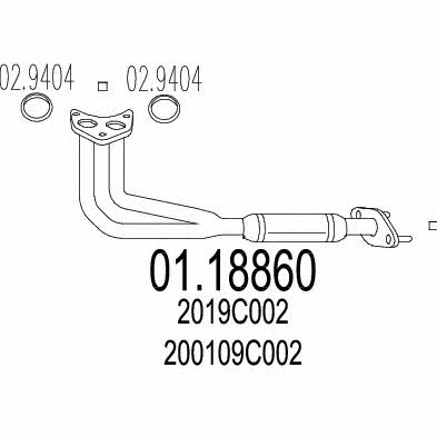 Mts 01.18860 Exhaust pipe 0118860