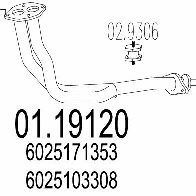 Mts 01.19120 Exhaust pipe 0119120