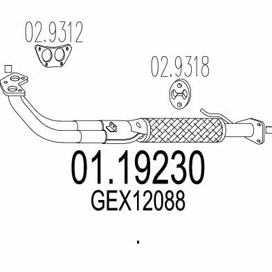 Mts 01.19230 Exhaust pipe 0119230