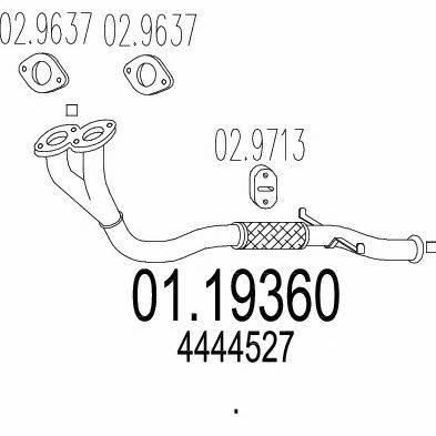 Mts 01.19360 Exhaust pipe 0119360