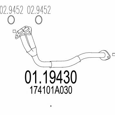 Mts 01.19430 Exhaust pipe 0119430