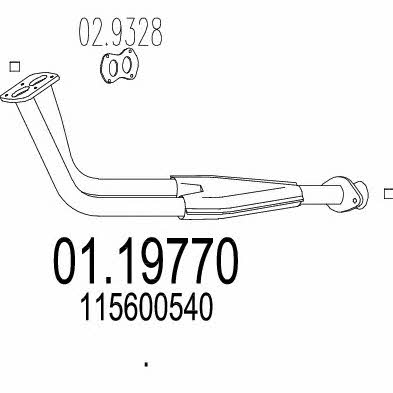 Mts 01.19770 Exhaust pipe 0119770