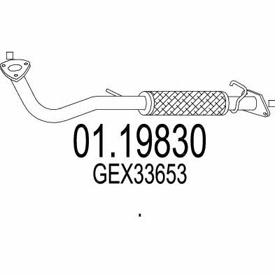 Mts 01.19830 Exhaust pipe 0119830