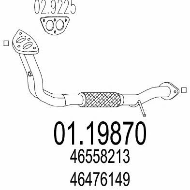 Mts 01.19870 Exhaust pipe 0119870