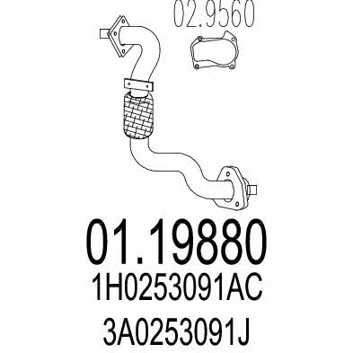 Mts 01.19880 Exhaust pipe 0119880