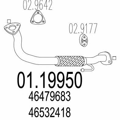 Mts 01.19950 Exhaust pipe 0119950