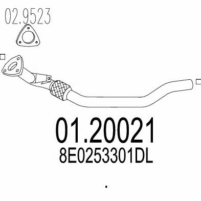 Mts 01.20021 Exhaust pipe 0120021