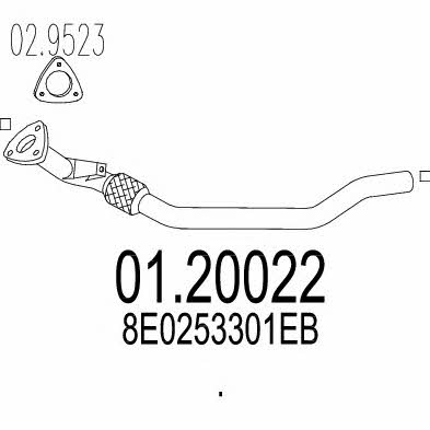 Mts 01.20022 Exhaust pipe 0120022