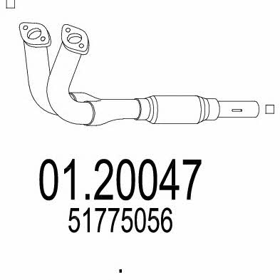 Mts 01.20047 Exhaust pipe 0120047