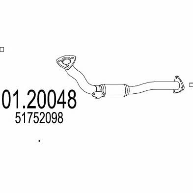 Mts 01.20048 Exhaust pipe 0120048