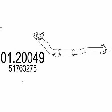 Mts 01.20049 Exhaust pipe 0120049