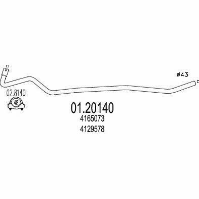 Mts 01.20140 Exhaust pipe 0120140