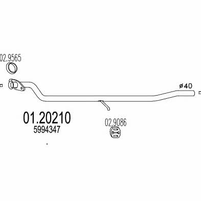 Mts 01.20210 Exhaust pipe 0120210