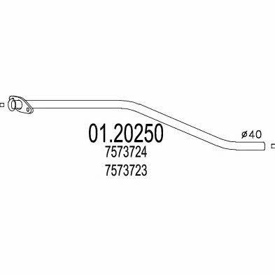 Mts 01.20250 Exhaust pipe 0120250