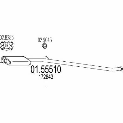 Mts 01.55510 Central silencer 0155510